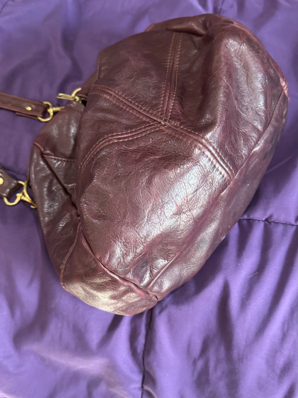 Artisan, genuine, leather bag purchased at craft fair handmade - Picture 10 of 16
